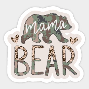 Mama Bear Camo Design Sticker